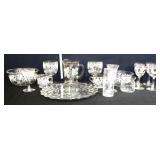 Estate lot of clear glassware items
