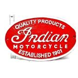 Cast iron oval Indian Motorcycles plaque