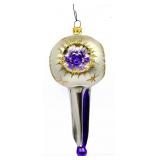 German glass triple indent reflector ornament