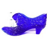 Fenton cobalt daisy & button shoe