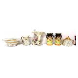 7 piece estate lot, inc cornucopia vase