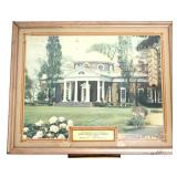Vntg King George Market therm w/ house scene