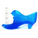 Fenton blue daisy & button shoe