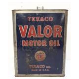Vntg 2gal Texaco Valor Motor Oil can