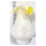 Kanawha yellow/white cased glass 8in chimney
