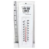 Vntg metal Farmers Grain & Lumber Co thermometer