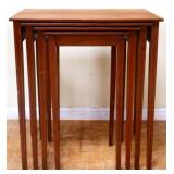 Set of 4 wood nesting tables see photos