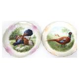 Lot of 2 vintage bird scene plates