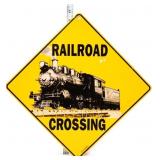 Metal 12x12 Railroad Crossing sign