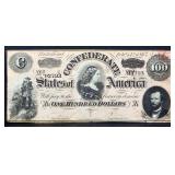 1864 CSA $100 paper note