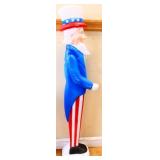 Vntg 36in Uncle Sam blow mold see pics NO SHIP