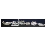 6 piece clear glass estate lot