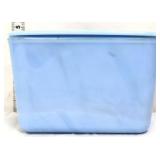 Vntg chalaine blue McKee fridge dish w/ lid