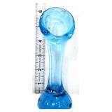 Vntg blue 6in Glasbruk bud vase