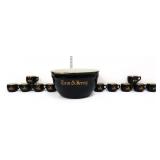 13 piece Hall Tom & Jerry punch bowl set