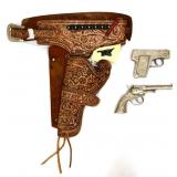 3 piece toy gun lot with holster