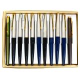 Lot of 11 vintage fountain pens