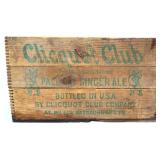 Vntg wood Clicquot Club beverage box