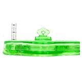 Vntg green depression oval makeup tray w/ lid