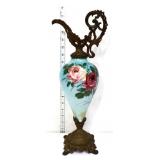 Vntg 17in floral ewer