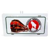Metal Great Northern Railway license plate