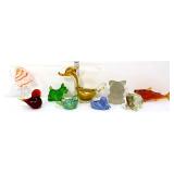 Lot of estate glass animal figures