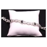 Genuine black diamond bracelet