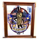 Framed 14.5x7.5 Planters Mr Peanut adv mirror