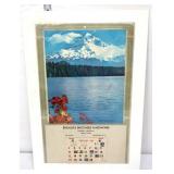 Vntg Bridgers Brothers Hardwaqre adv calendar