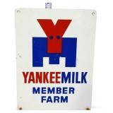 Vtg metal 9x12 Yankee Milk Member sign
