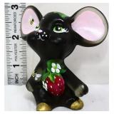 Fenton Worstell brown mouse w/ strawberry on chest