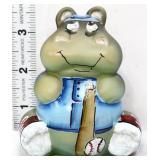 Fenton sitting baseball player hippo figure
