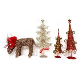 4 piece estate Christmas decor lot