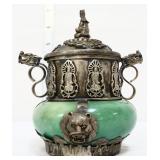 Vintage incense burning pot w/ dragons