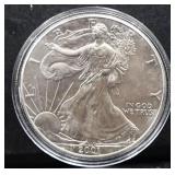 2001 silver eagle coin