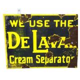 Vntg porcelain 16x12 DeLaval Cream Separator sign