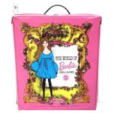 Vntg pink World Of Barbie case w/ contents