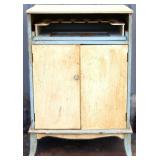 Vintage painted bar cabinet as is