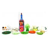 Mixed estate lot, inc painted wine bottle
