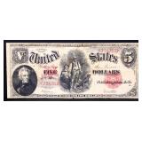 1907 wood chopper $5 paper note