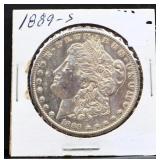 1889S Morgan silver dollar
