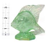 Fenton green iridescent sunfish figure