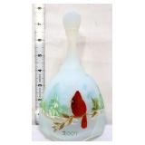 Fenton white opalescent 2007 Christmas bell