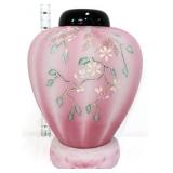 Fenton rosalene twining florals ginger jar w/ base