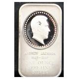 1oz Andrew Jackson silver bar