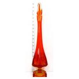 MCM Viking 20in amberina 6 panel swung vase