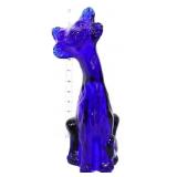 Fenton 12in cobalt alley cat figure