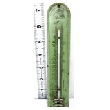 Vntg metal green thermometer