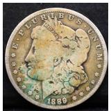1889O Morgan silver dollar