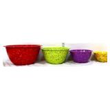 4 piece confetti plastic mixing bowl set